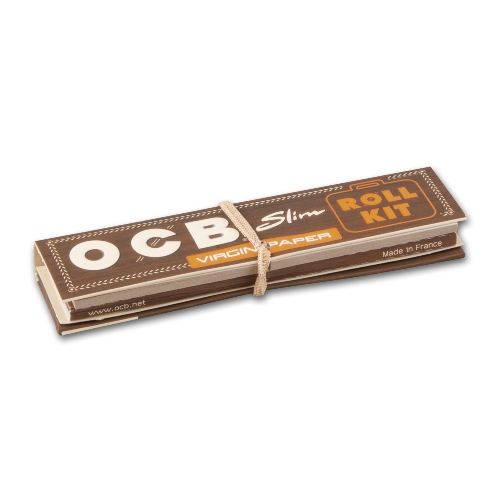 OCB UNBLEACHED Slim Virgin Paper Rolled Kit
