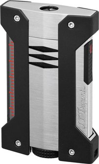 DUPONT DEFI EXTREME chrom gebürstet/schwarz 021403 Jet Feuerzeug nicht gefüllt