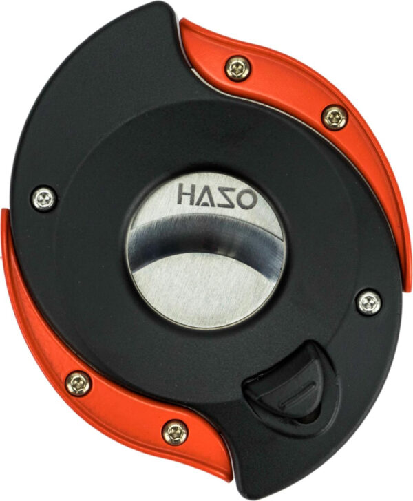 HASO Zigarren-Abschneider Edelst.by CREDO schwarz/orange