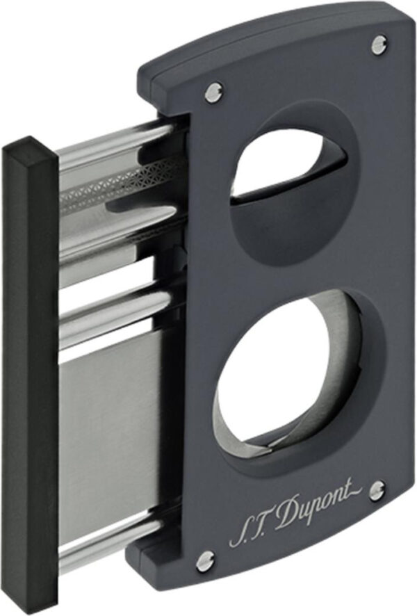 DUPONT Zigarrencutter Graphit matt schwarz 003463 21 mm Schnitt, Doppelklinge + V-Cut