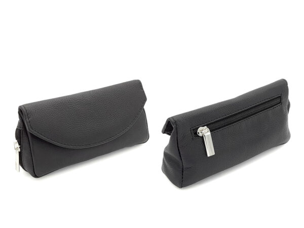 Pfeifentasche für 1 Pfeife Leder schwarz