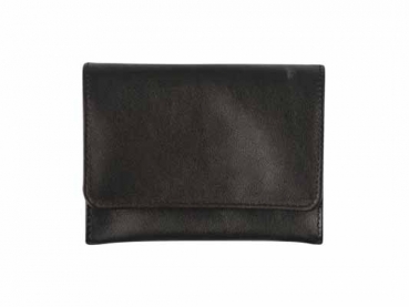 Tabakstellbeutel Schafnappa schwarz/Kautschukfutter