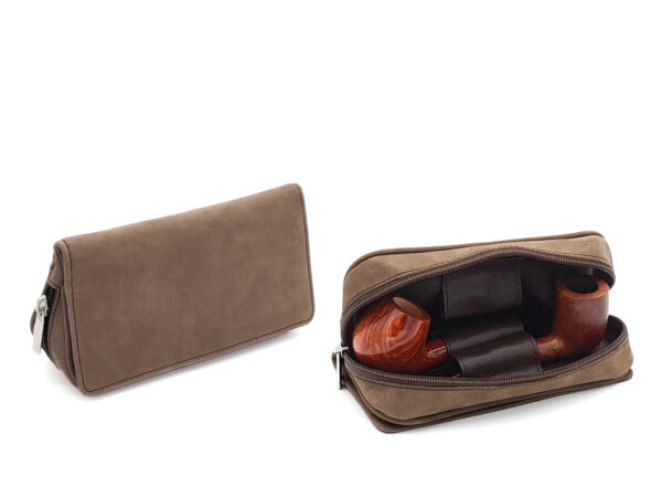 Pfeifentasche für 2 Pfeifen Jägerleder