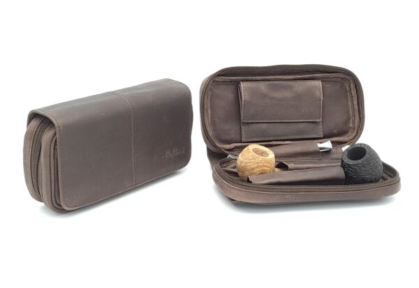 Pfeifentasche für 2 Pfeifen Jägerleder