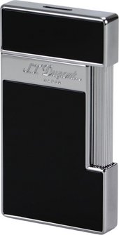 DUPONT Slimmy schwarz Lack/chrom 028001 Jet Feuerzeug nicht gefüllt