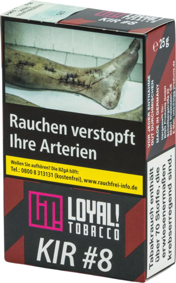WP-Tabak Loyal KIR #8" 25gr-Packung Kirsche"