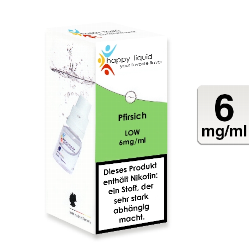 E-Liquid HAPPY LIQUIDS Pfirsich 10 ml