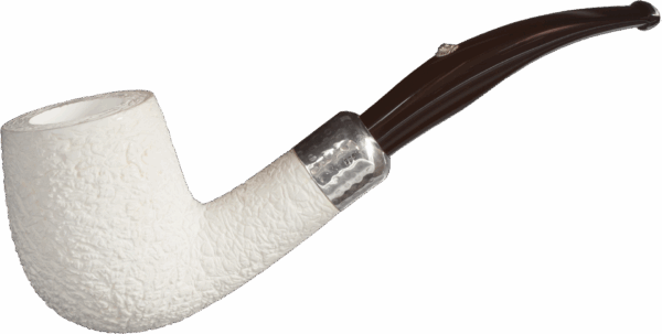 Barling 1812 - Ivory Army Bent Rustic Pfeife