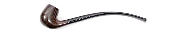 Lesepfeife Long Flames Weekend braun gebogen glatt