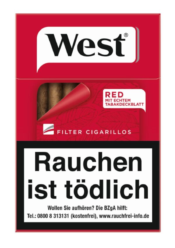 West Red Filter Cigarillos