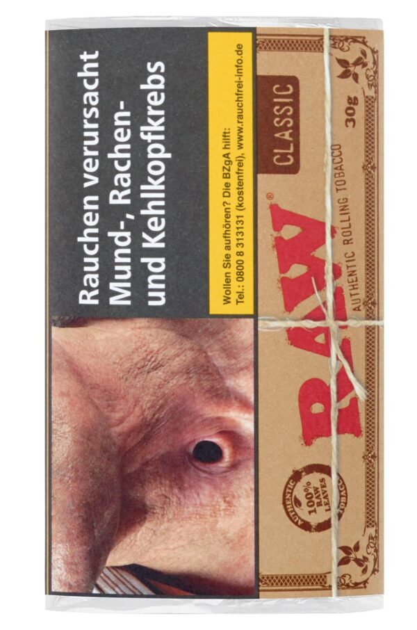 Raw Authentic Rolling Tobacco Classic Pouch 30g