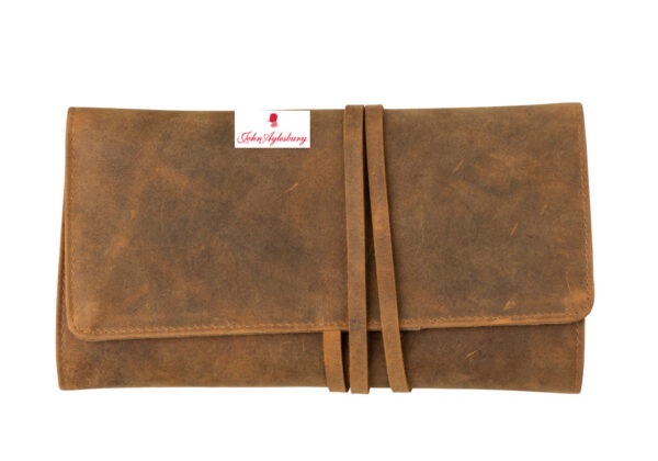 Pfeifen-Rollbeutel Passatore Nubuk antik für 2 Pfeifen.