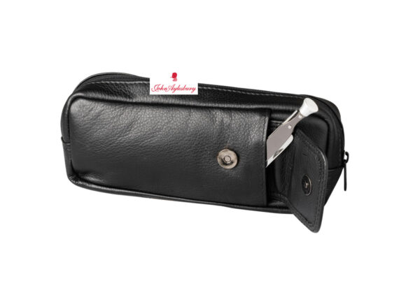 Pfeifentasche Leder schwarz für 1 Pfeife