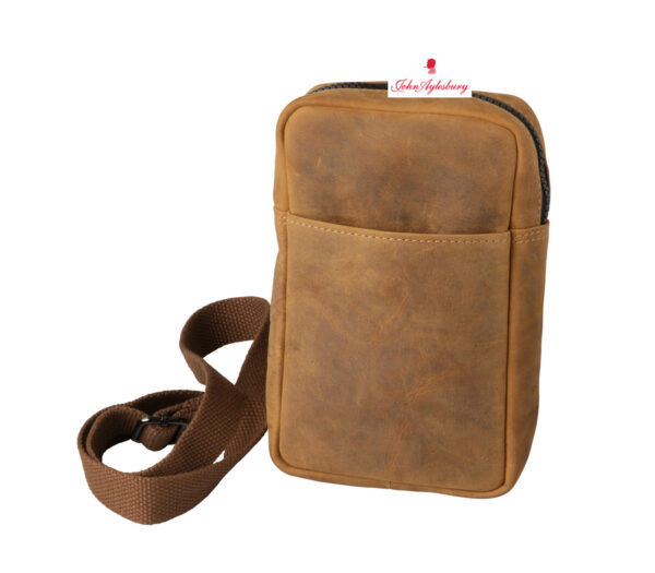Pfeifentasche Leder Nubuk antik für 3 Pfeifen