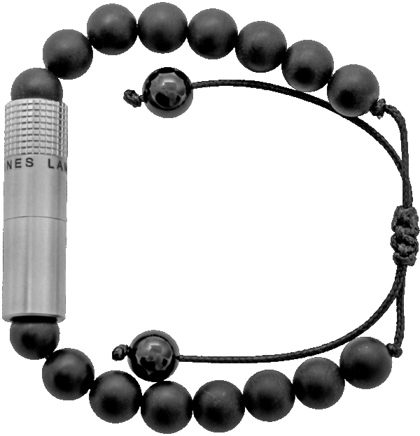 Les Fines Lames Punch Bracelet Onyx Matte