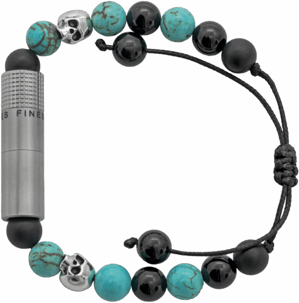 Les Fines Lames Punch Bracelet Turquoise Skull