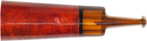 Zigarrenspitze Bruyère orange/black Acrylmundstück 18mm