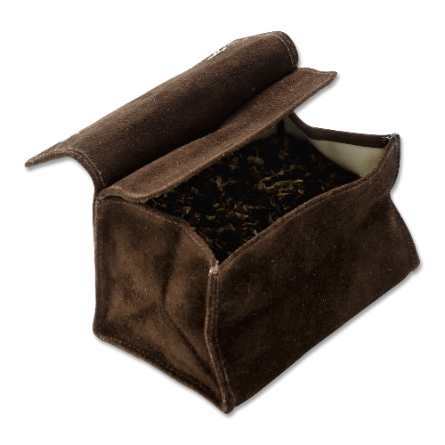 Tabak-Stellbeutel Wildleder braun