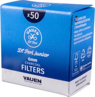 Dr.Perl Aktivkohlefilter Jufifty Slim 6mm 50 Stück