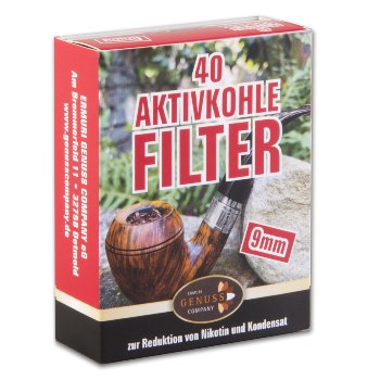 Ermuri 9mm Aktiv Kohlefilter 40 Stück