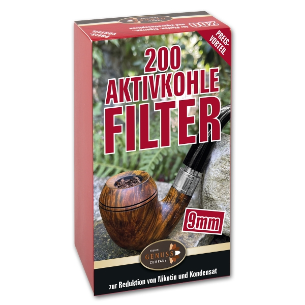Ermuri 9mm Aktiv Kohlefilter 200 Stück