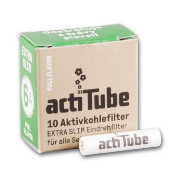 ActiTube Extra Slim 6 mm Aktivkohlefilter 10 Stück