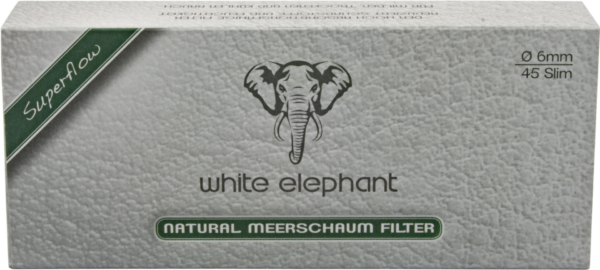 White Elephant 45 Natural Meerschaum Filter 6mm