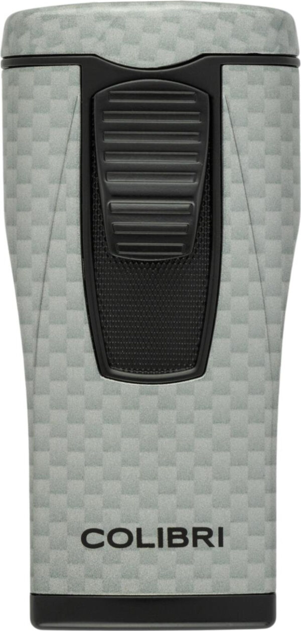 COLIBRI Cigarrenfeuerzeug Monaco II Carbondesign silber