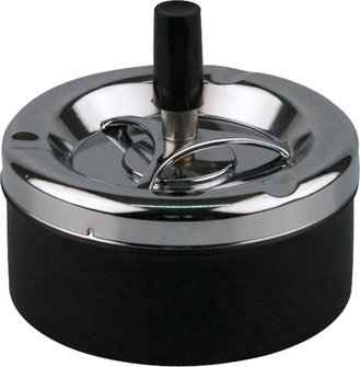 Drehascher chrom/schwarz 11cm