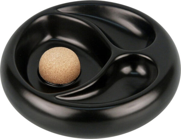 Pfeifenascher Keramik schwarz/matt