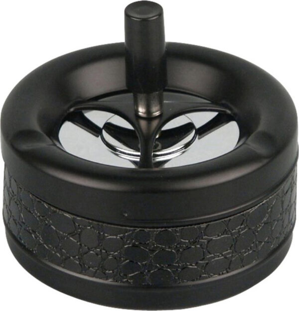 Drehascher schwarz/schwarz Kroko schwarz 11cm