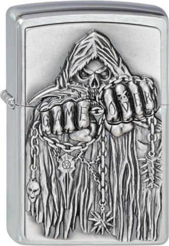 ZIPPO chrome Plakette Game Over