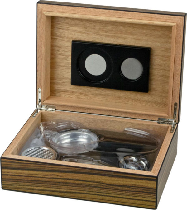 Humidor-Set Zebra Finish matt für ca. 25 Zigarren