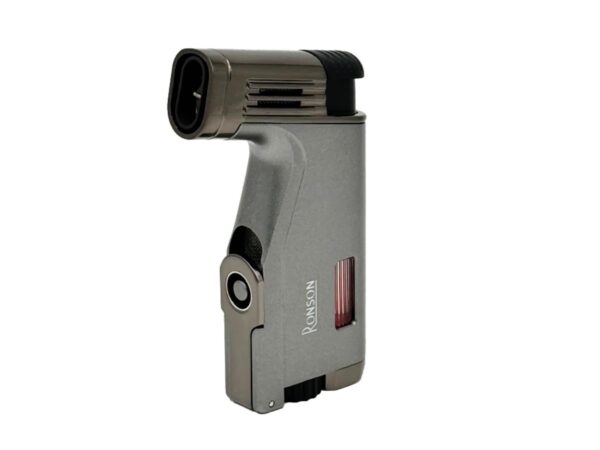 Ronson Breeze 2er Jet-Flame Lighter Crackle Grey