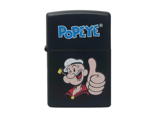 Zippo Popeye black matt Druck