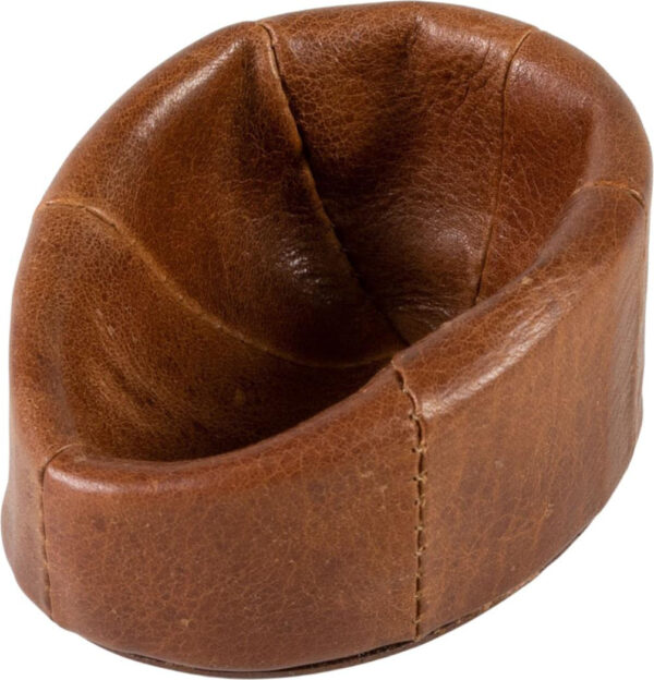 Pfeifenständer Pantoffel Leder braun antik