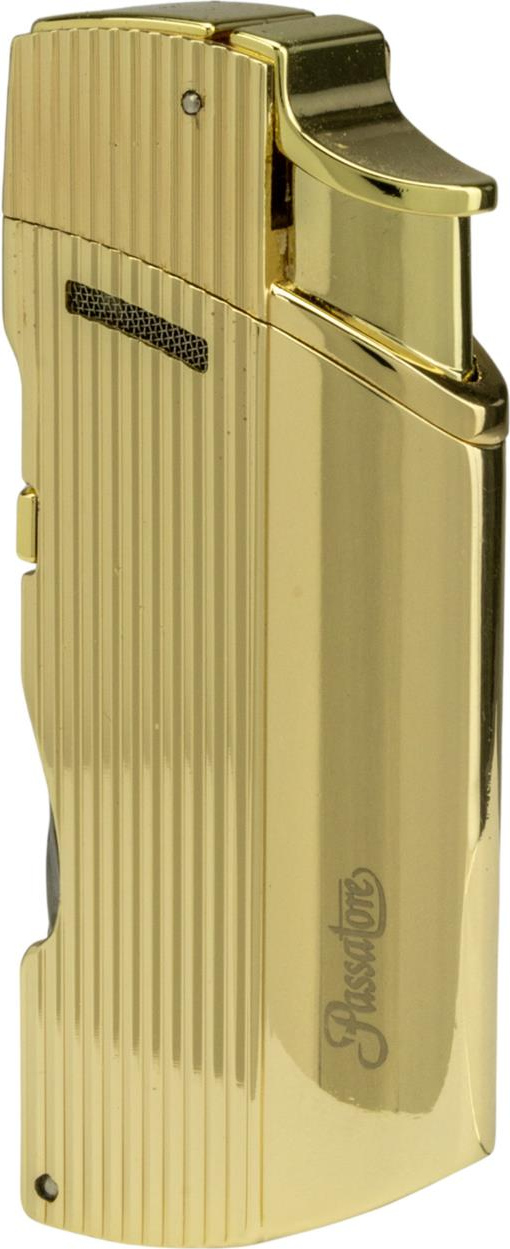 Passatore 2-Flammen Jet Zigarrenfeuerzeug Cannes gold