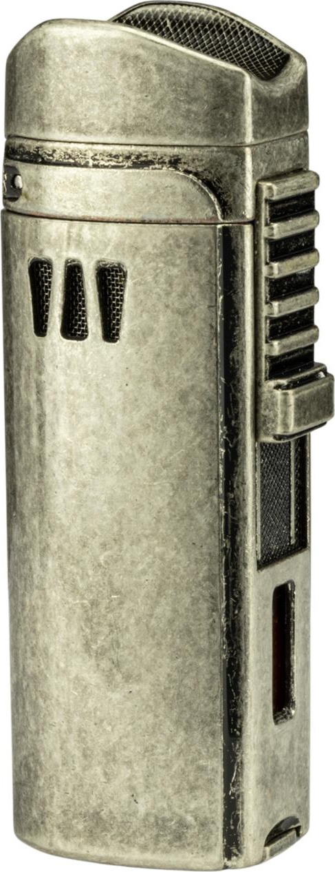 Passatore 3-Flammen Jet Trinidad Messing silber antik