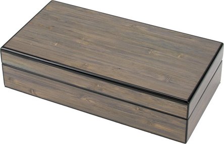 Mini Zigarren-Humidor Bambusdekor glänzend