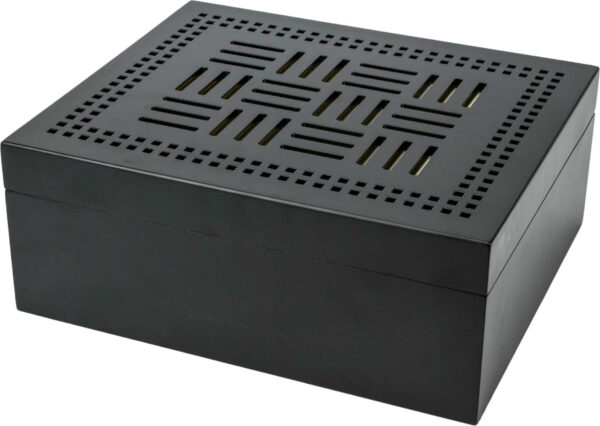 Humidor schwarz matt mit Dekor