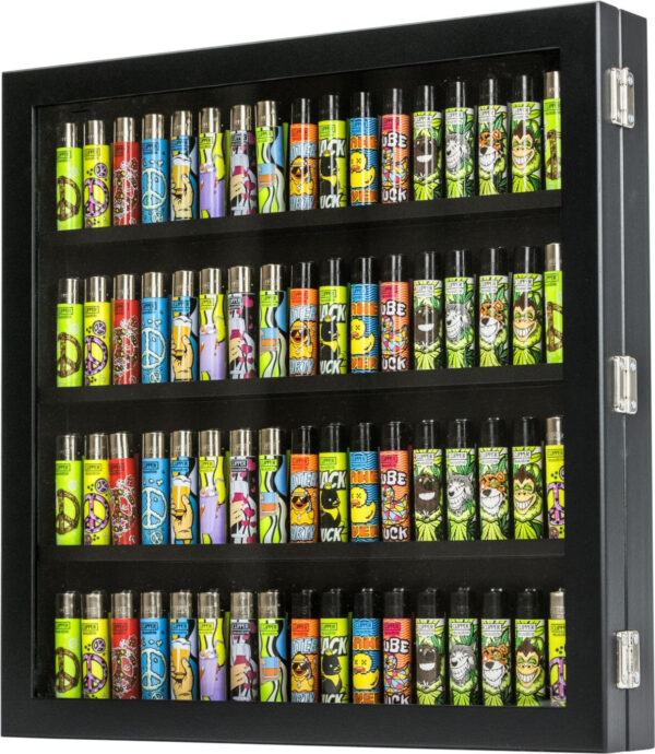 Sammlervitrine Holz  schwarz