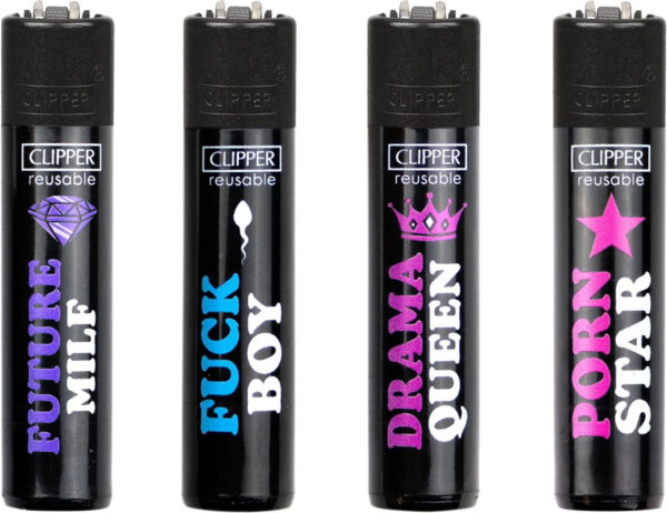 Clipper Mehrweg-Feuerzeug FFX Adult Slogan 1