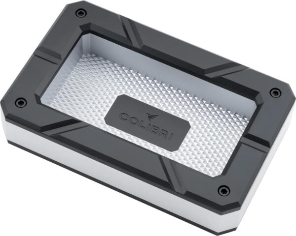 Colibri Zigarrenascher Aluminium Rally schwarz/silber