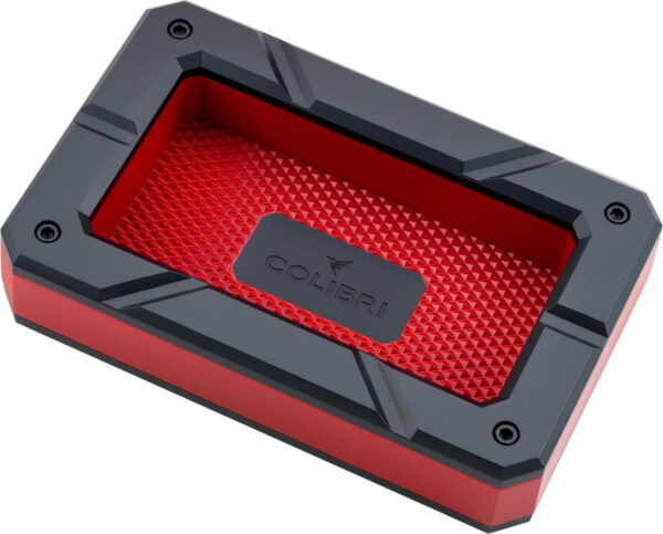 Colibri Zigarrenascher Aluminium Rally schwarz/rot