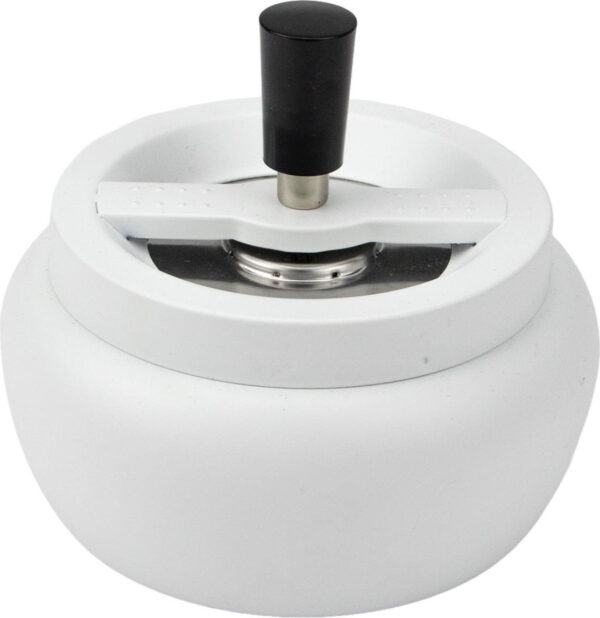 Drehascher bauchig weiß matt 13 cm