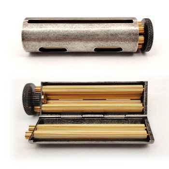 Zigaretten-Roller Atomic Messing silber antik