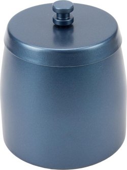 Windascher Metall rund mit Deckel blau