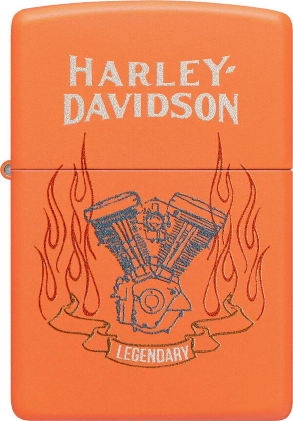 Zippo Orange Matt color Harley Davidson