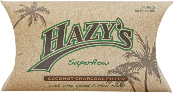 Hazy's 50 Roll Your Own Coconut Charcoal Filter 8mm