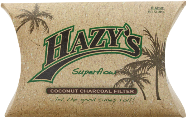 Hazy's 50 Roll Your Own Coconut Charcoal Filter 6mm